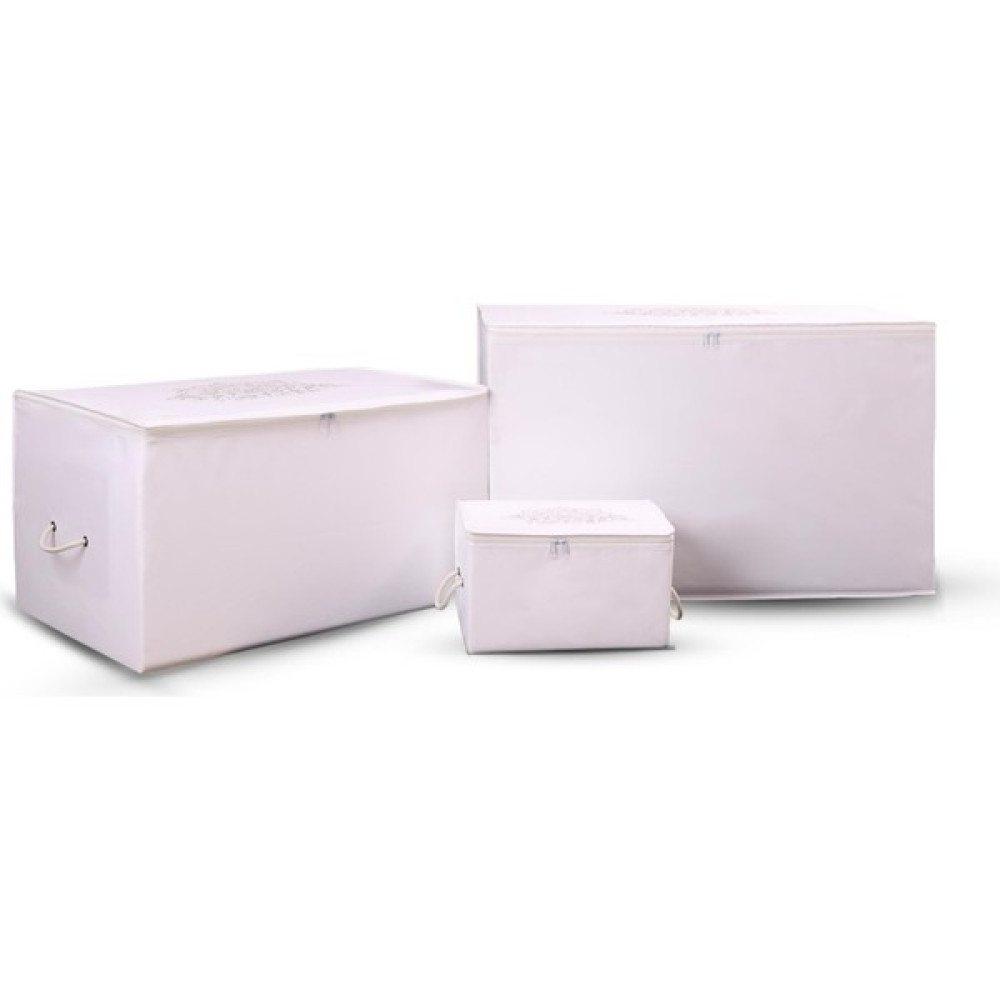 Cuty Home Ok Home Ev Tekstil Baskılı Beyaz Hurç 3'lü Set Hurç Fiyatı