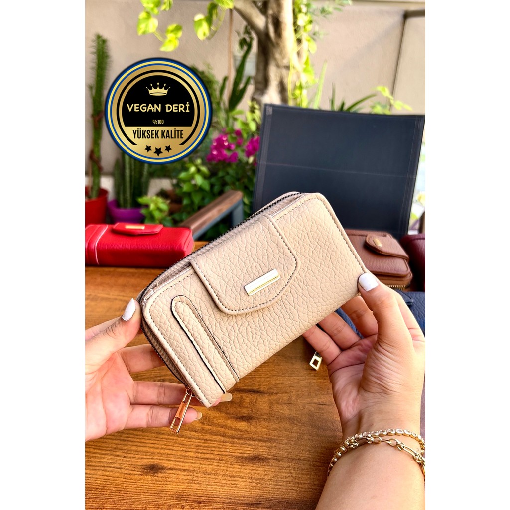 Cüzcan Lavinia Krem Vegan Deri Kadın Cüzdan Fermuarlı ve Mıknatıslı (16X9 Cm) SSD / Solid State Drive Fiyatı