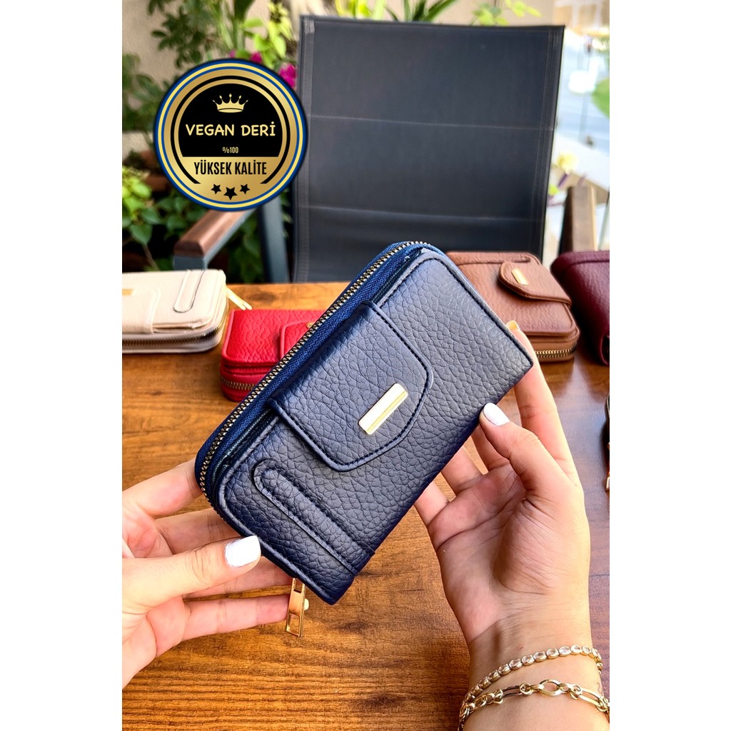Cüzcan Lavinia Lacivert Vegan Deri Kadın Cüzdan Fermuarlı ve Mıknatıslı (16X9 Cm) SSD / Solid State Drive Fiyatı