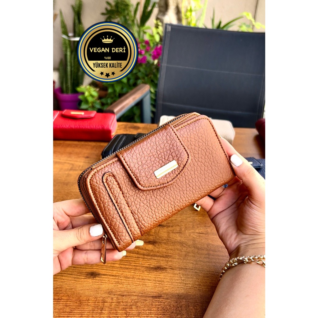Cüzcan Lavinia Taba Vegan Deri Kadın Cüzdan Fermuarlı ve Mıknatıslı (16X9 Cm) SSD / Solid State Drive Fiyatı