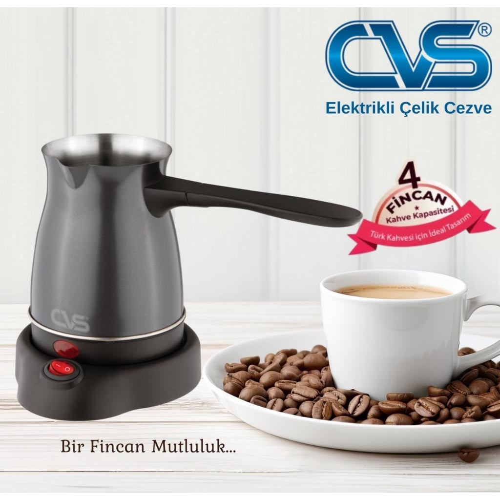 Cvs Dn 19833 Elektrikli Çelik Cezve Gri Cezve Takımları Fiyatı