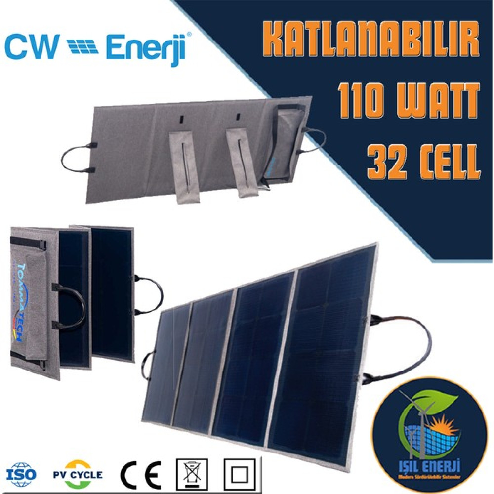 CW Enerji Tommatech 110WP Katlanabılır Çanta Paneli Oto, Bahçe, Yapı Market Fiyatı