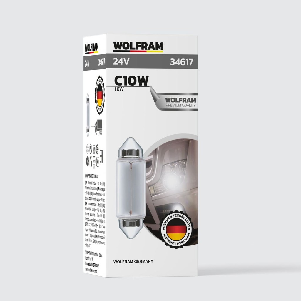 CW10 Ampul Sofit Uzun Boy 41 mm 24V 10W (1 Paket 10 Adet) - Wolfram 34617 SSD / Solid State Drive Fiyatı