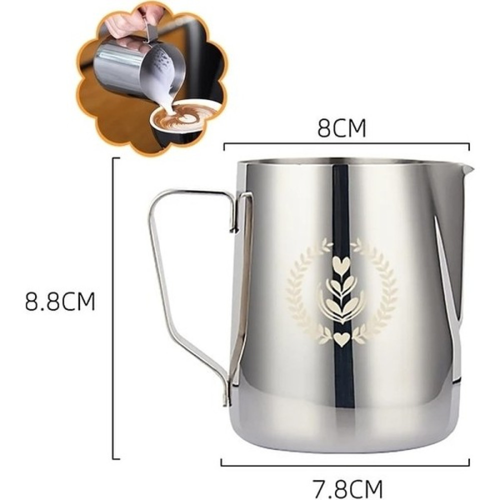 Cwecom Wangchuang A Logolu Paslanmaz Çelik Süt Tenceresi Cappuccino Kahve Fincanı Köpürtme Kabı Kahve Fincanı Ölçekli Espresso Latte Sanat Köpürtme... Kek Kalıpları Fiyatı