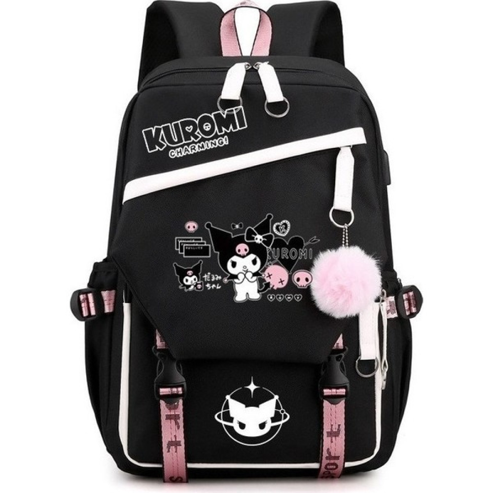 Cwecom1 Sheng Haii Sanrio Kuromi Sırt Çantası Kadın Okul Çantası (Yurt Dışından) - Beyaz Okul Çantası Fiyatı
