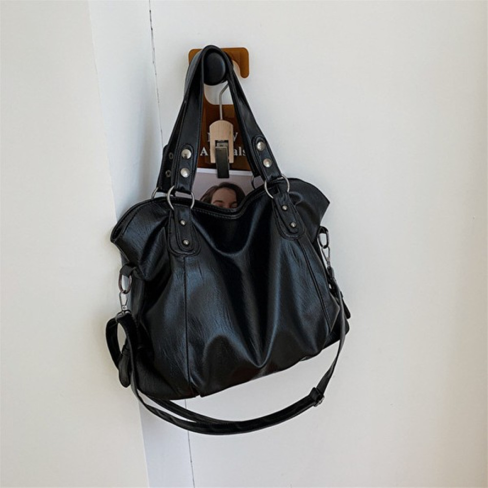 Cwecom10 Siyah Büyük Siyah Kadın Omuz Çantaları Büyük Boy Rahat Tote Çanta Kaliteli Pu Deri Crossbody Çanta Kadın Seyahat Shopper Çanta (Yurt Dışın... Bayan Çanta ve Cüzdan Fiyatı
