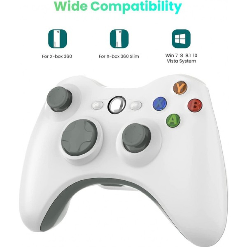 Cwecom10 Xbox 360 Için Kablosuz Kumanda, 2.4ghz Gelişmiş Çift Titreşimli Oyun Kumandası, Alıcılı Uzaktan Kumandalı Oyun Kumandası Xbox 360 Slim Ps3... Konsol Aksesuarları Fiyatı