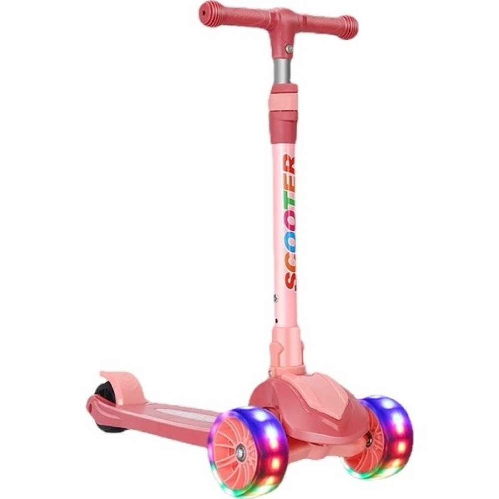 Cwecom15 Çocuk Scooter LED Üç Tekerlekli Katlama Kaldırılabilir (Yurt Dışından) - Açık Pembe Açık Hava, Deniz ve Spor Oyuncakları Fiyatı