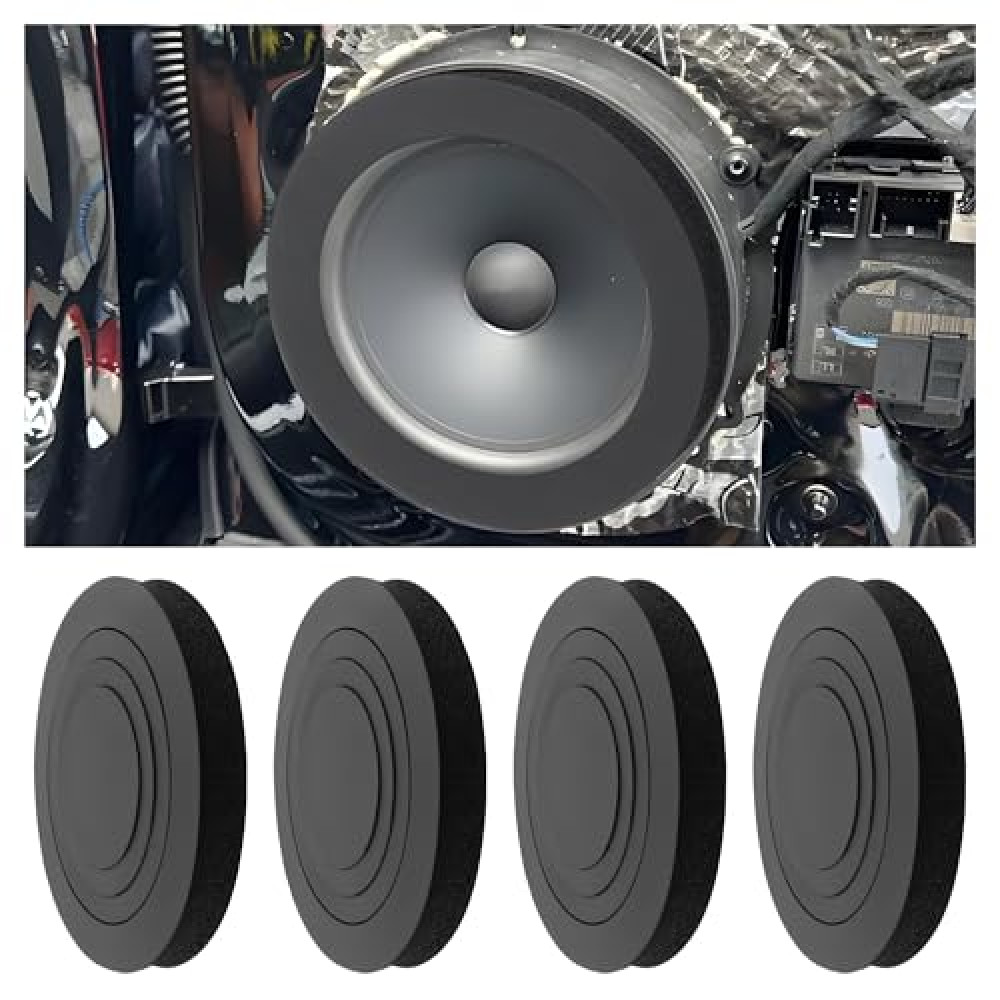 CXCCOI 4PCS 3in1 Car Speakers Foam with Self Adhesive,Multi-Size 6" 6.5" 6.75" Ring Speaker for Car Door Speakers Enhance Sound Clearer,Universal Speaker Foam Rings 360° Surround