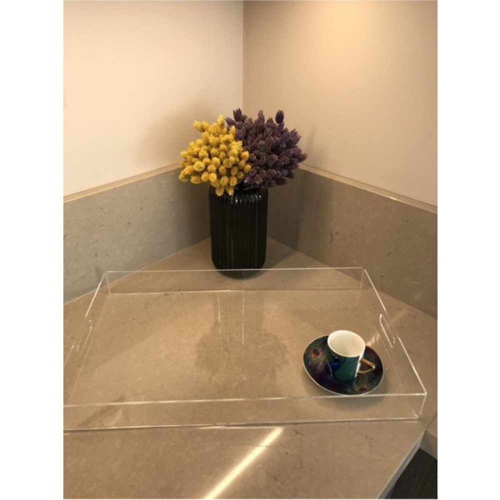 Cyatelier Pleksiglas Dekoratif Sunum Tepsi 25X40 Cm, Servis Tepsisi, Pleksi Tepsi Servis Tepsisi Fiyatı