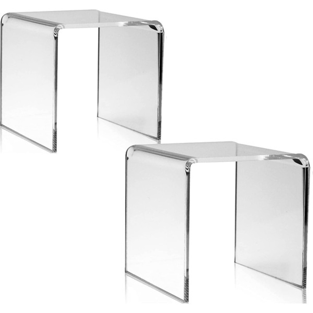 Cyatelier Şeffaf Pleksi Yükseltici Sergileme Standı 8x8 cm Banyo Mutfak Düzenleyici, Baharat Standı Saklama Kapları Fiyatı