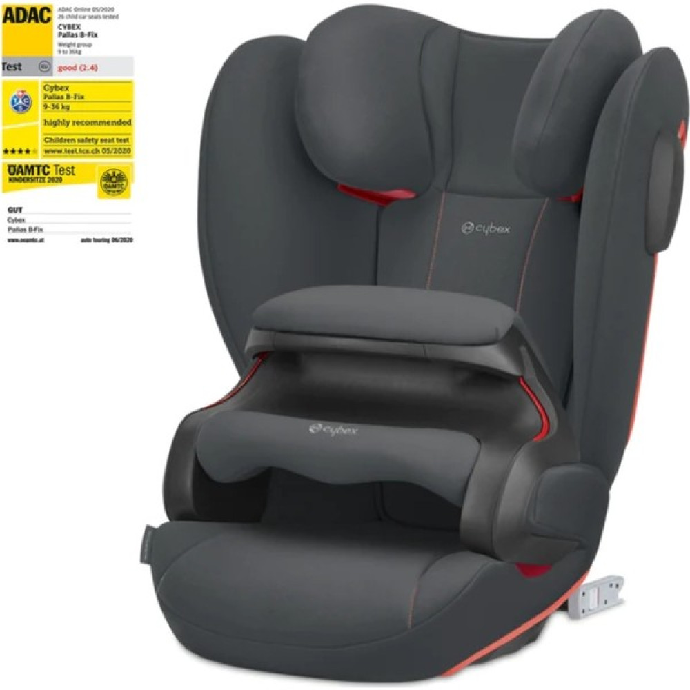 Cybex ADAC'lı Pallas B2 Fix Lux Isofixli Bebek Çocuk Oto Koltuğu 9-36 kg - Steel Grey Bebek Oto Koltuğu Fiyatı