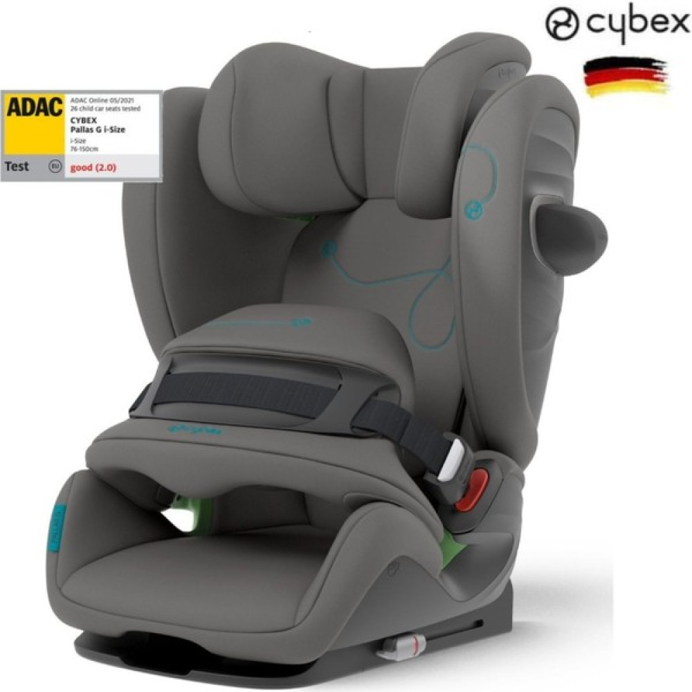 Cybex ADAC'lı Pallas G I-Size Isofixli Bebek Çocuk Oto Koltuğu 9-50 kg - Soho Grey Bebek Oto Koltuğu Fiyatı