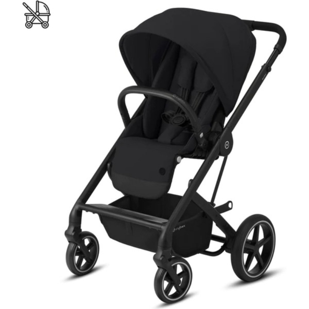Cybex Balios (Black) Çift Yönlü Tek Elle Katlanan Travel Sistem Bebek Arabası - Deep Black Bebek Arabası-Puset Aksesuarları Fiyatı