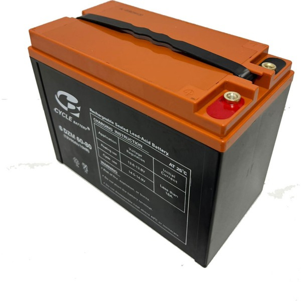 Cycle Elektrikli Bisiklet Jel Akü 12V 60A 6DZM6080 Akü Fiyatı