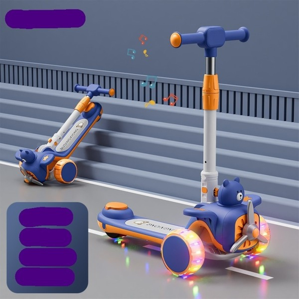 Cz Yeni Çocuk Scooter Katlanır Scooter Çocuklar Oturabilir ve Katlanabilir Scooter Karikatür Yel Değirmeni Uçak Kaykay Kaydırabilir (Yurt Dışından) Açık Hava, Deniz ve Spor Oyuncakları Fiyatı