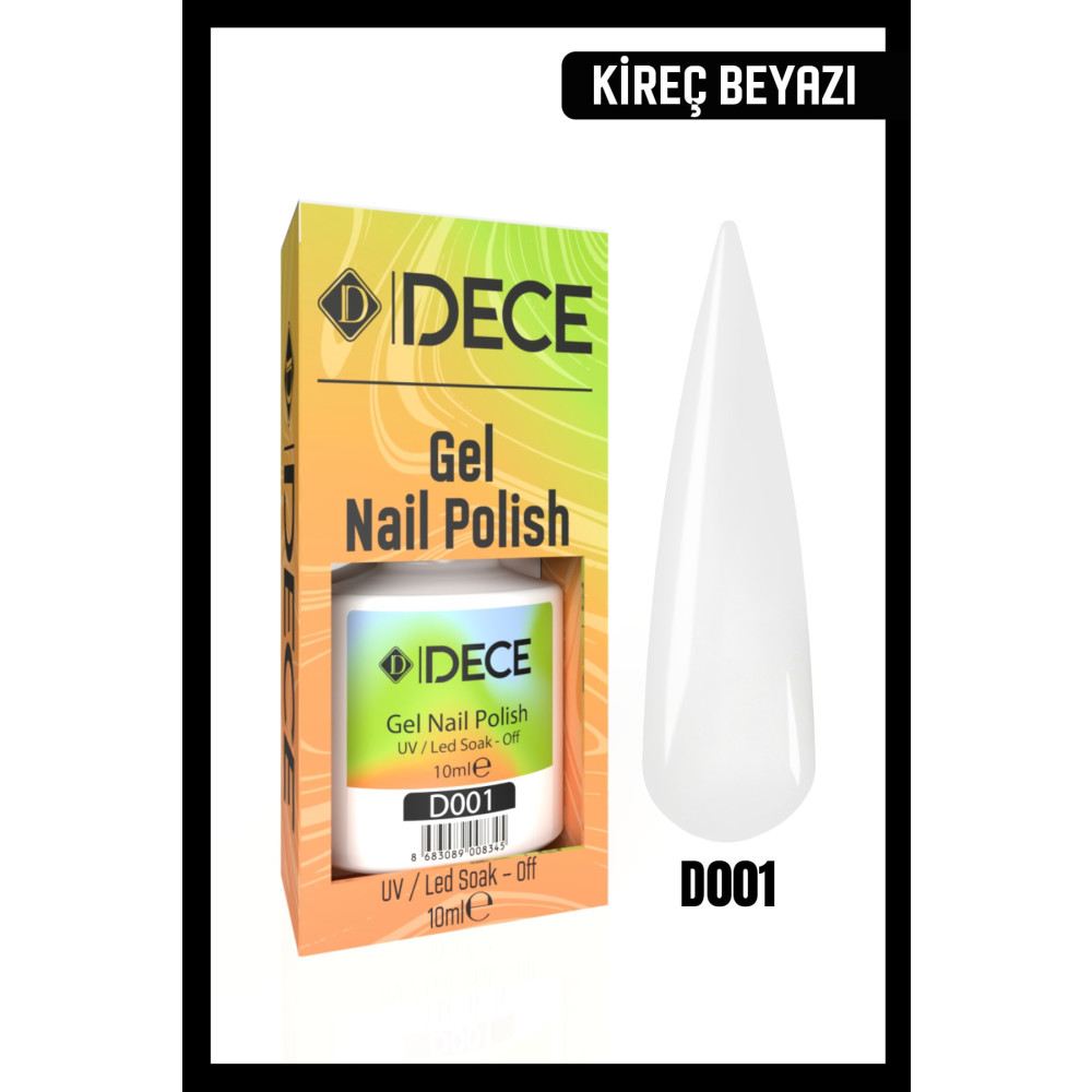 d dece Dece Kalıcı Oje Uv Led D001 (KİREÇ BEYAZI) 10ml Oje Fiyatı