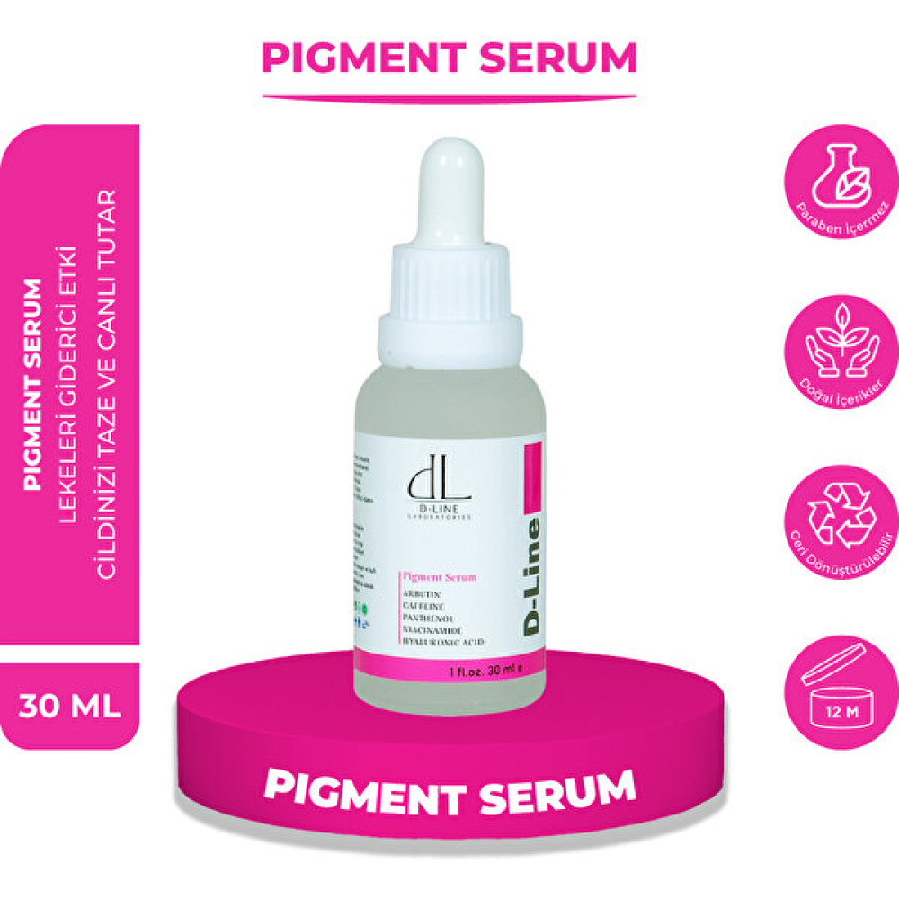 D-LİNE PİGMENT SERUM 30 ml Ton Eşitleyici Aydınlatıcı Serum Tüm Cilt Tiplerine Uygun Leke Karşıtı Anti-Aging / Yaşlanma Karşıtı Fiyatı