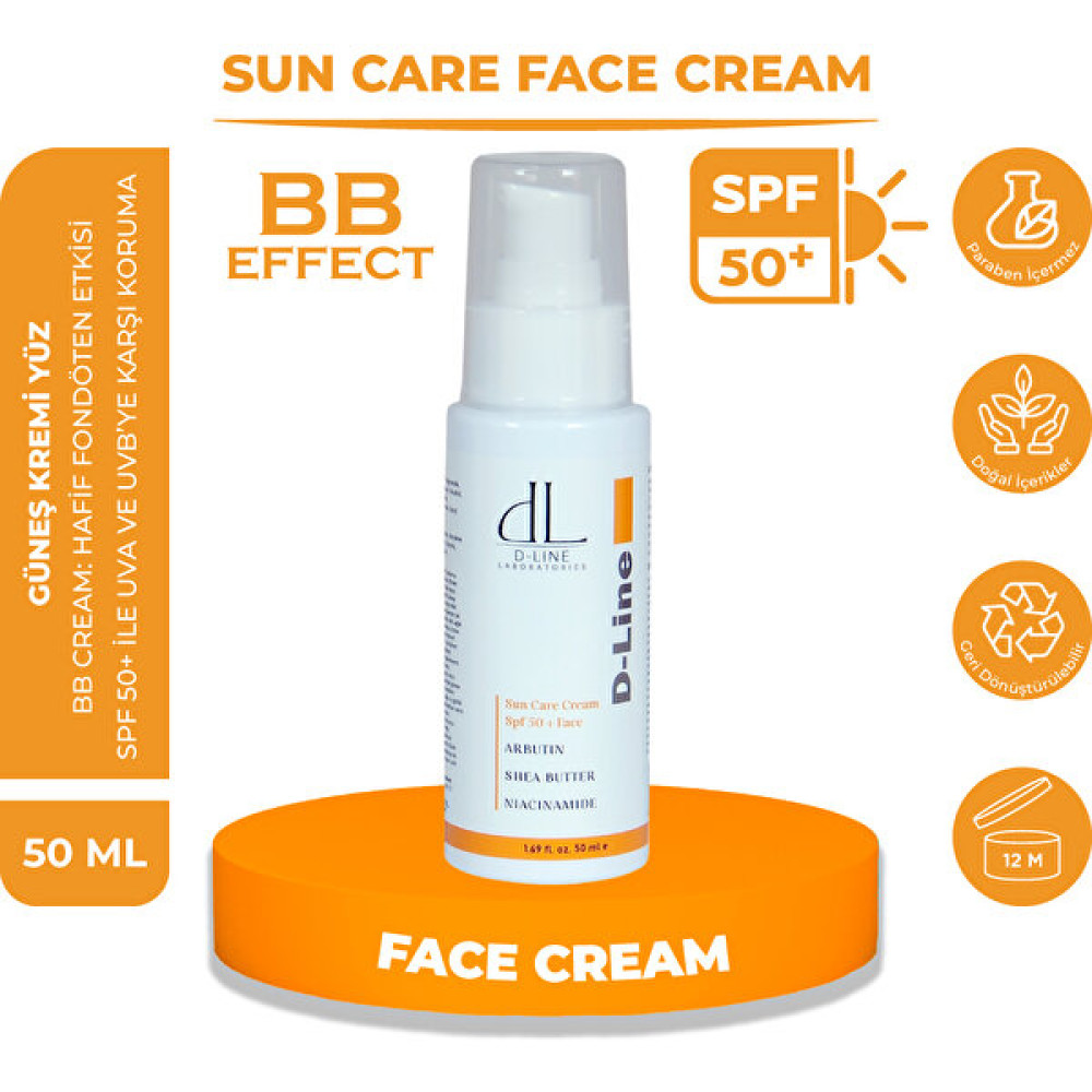 D-Line Sun Care Cream Spf 50 + Face Güneş Kremleri ve Losyonları Fiyatı