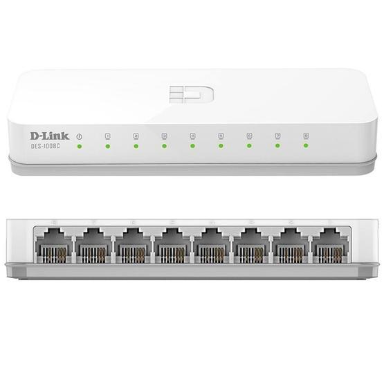 D-Link DES-1008C 8 Port 10/100 Mbps Desktop Switch
