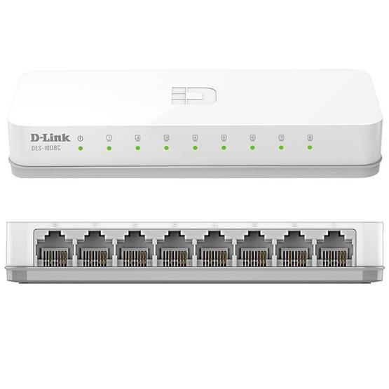 D-Link DES-1008C 8 Port 10/100 Mbps Desktop Switch