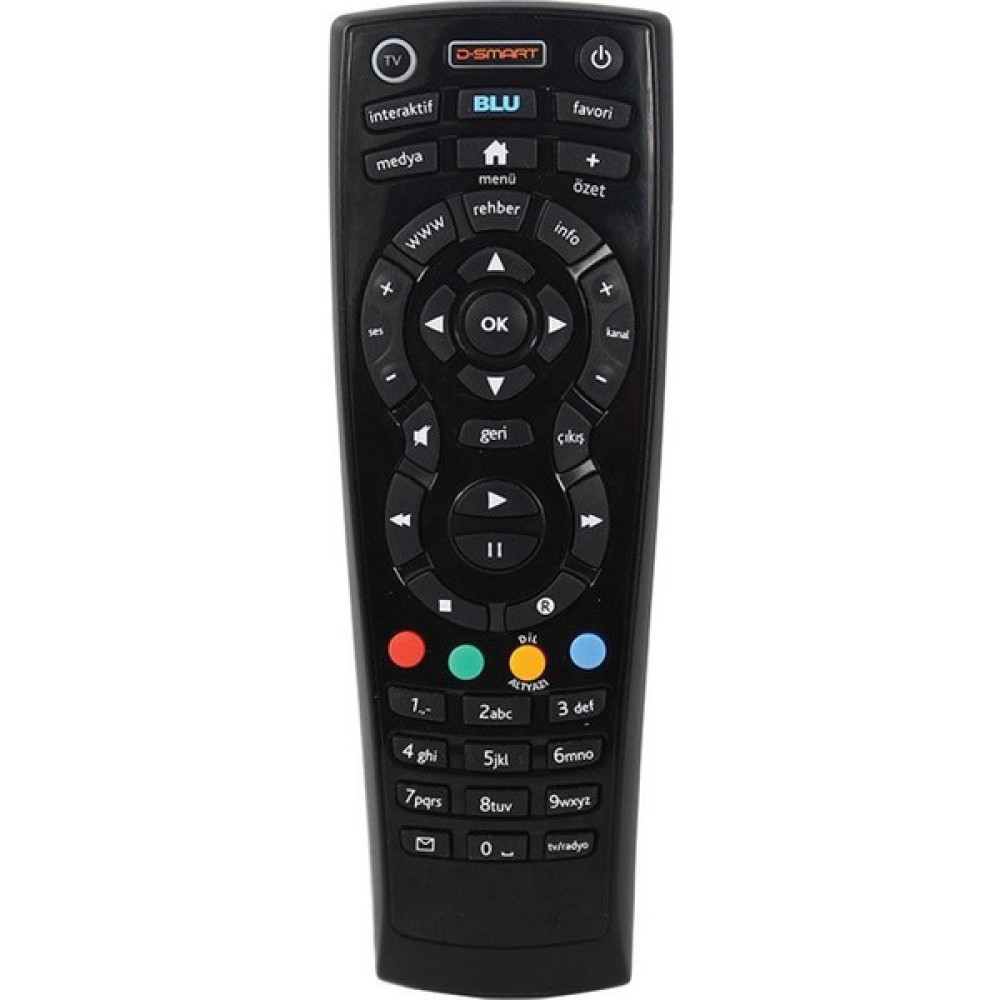 D-Smart Uydu Kumanda D-Smart Hd Tv Blu Tuşlu Yazısız TV Aksesuarları Fiyatı