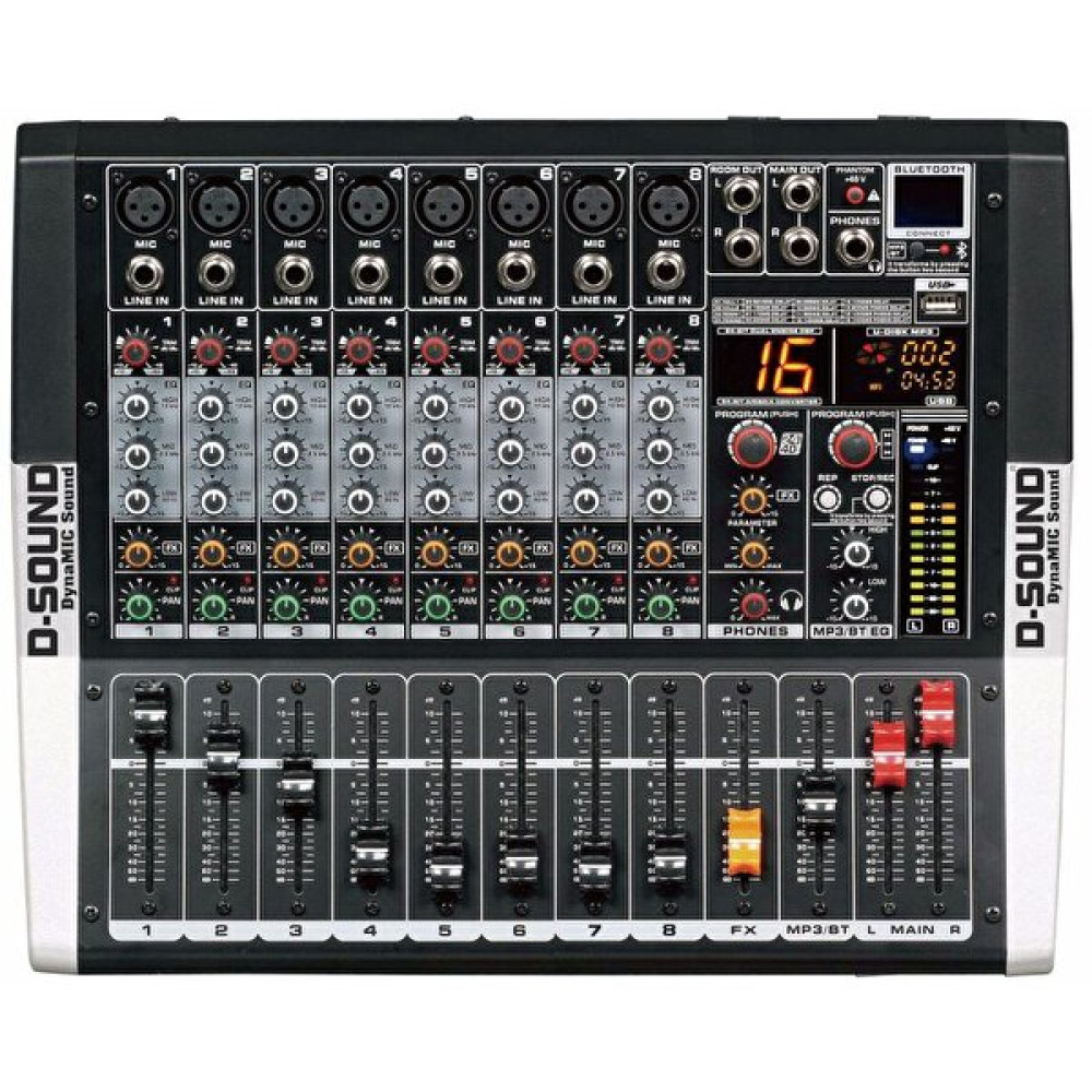 D-Sound M-800P 8 Kanal Power Mixer Mikserler Fiyatı