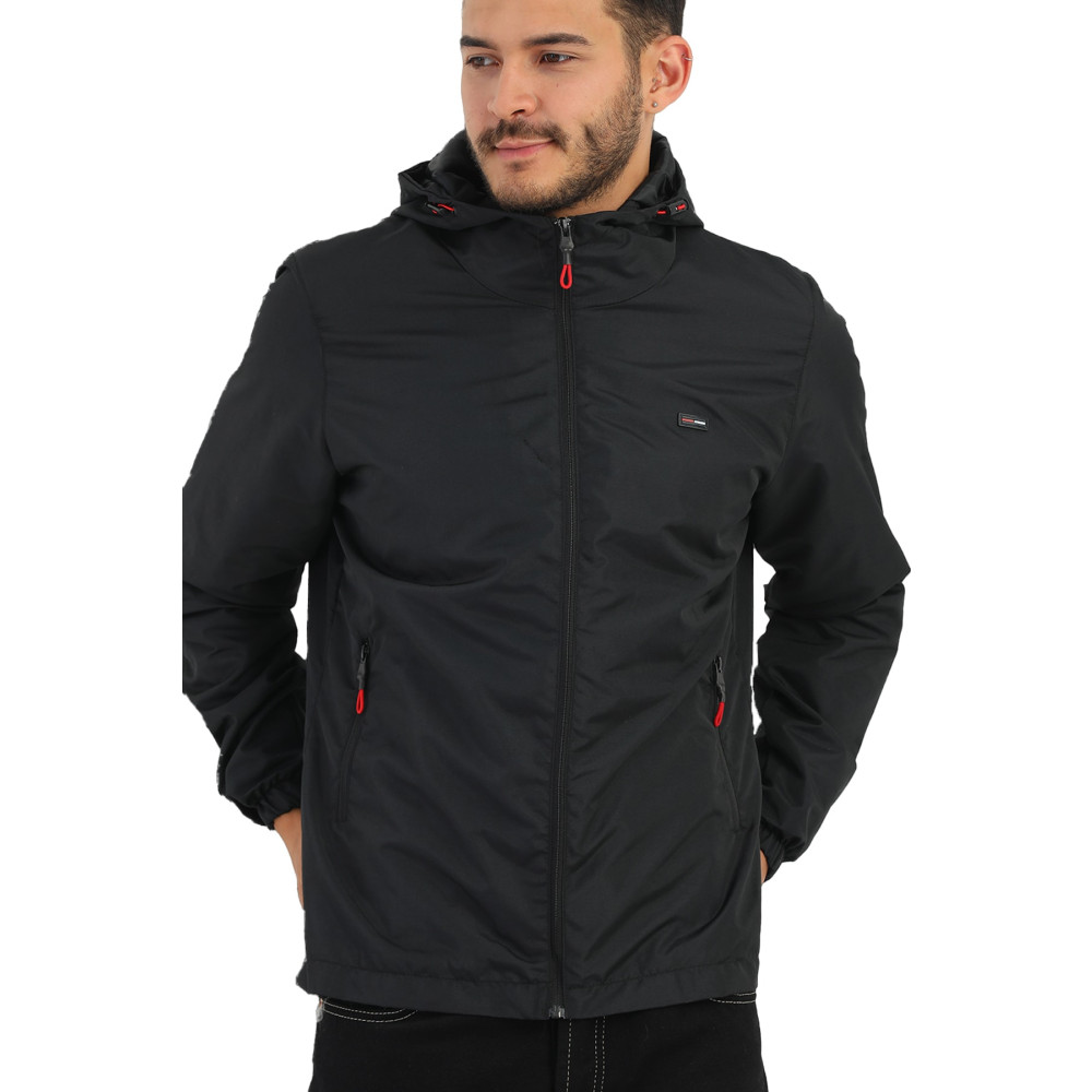 D1fference Erkek Siyah Içi Astarlı Su Ve Rüzgar Geçirmez Kapüşonlu Cepli Spor Yagmurluk M Beden Mont (Outdoor) Fiyatı