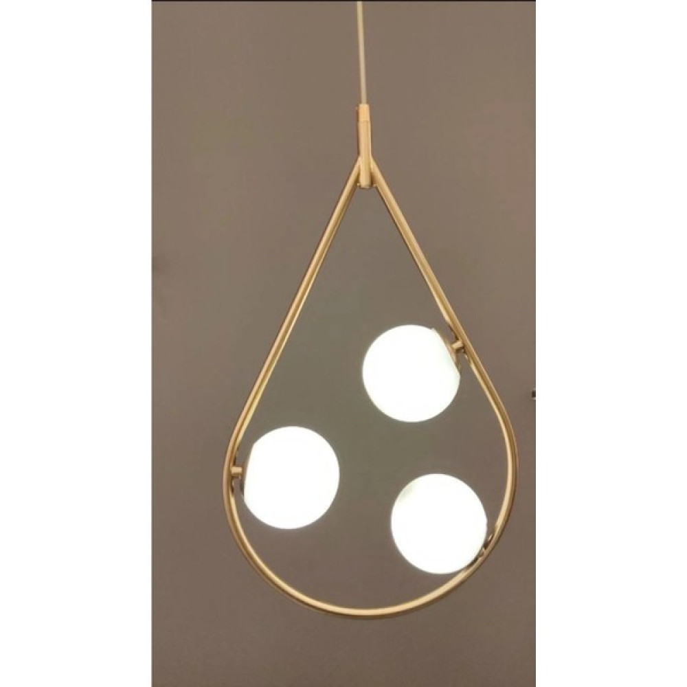 Dab Home 3 Lü Sarkıt Avize Karpuz Cam Avize - 3 Lü Sarkıt Avize - Top Camlı Avize Gold Sarkıt Fiyatı