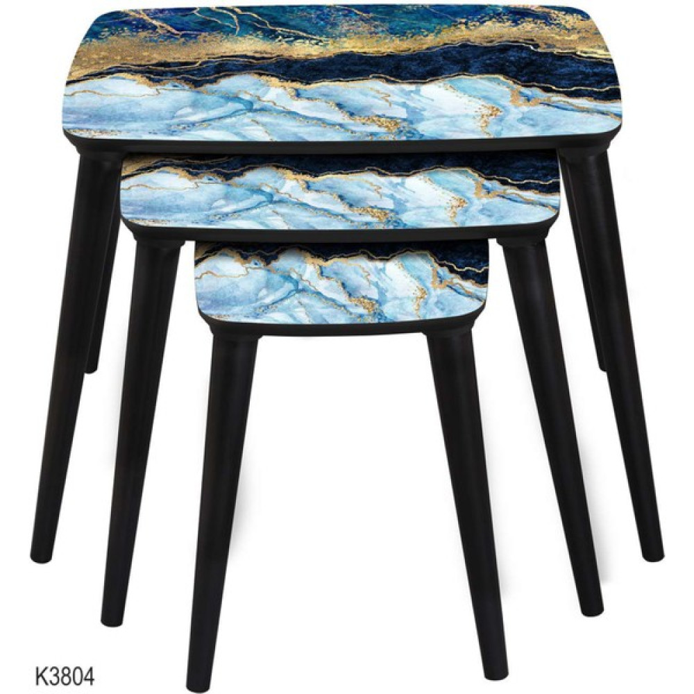 Dab Home 3'lü dikdörtgen zigon sehpa - modern tasarım zigon sehpa k3804 Zigon Sehpa Fiyatı