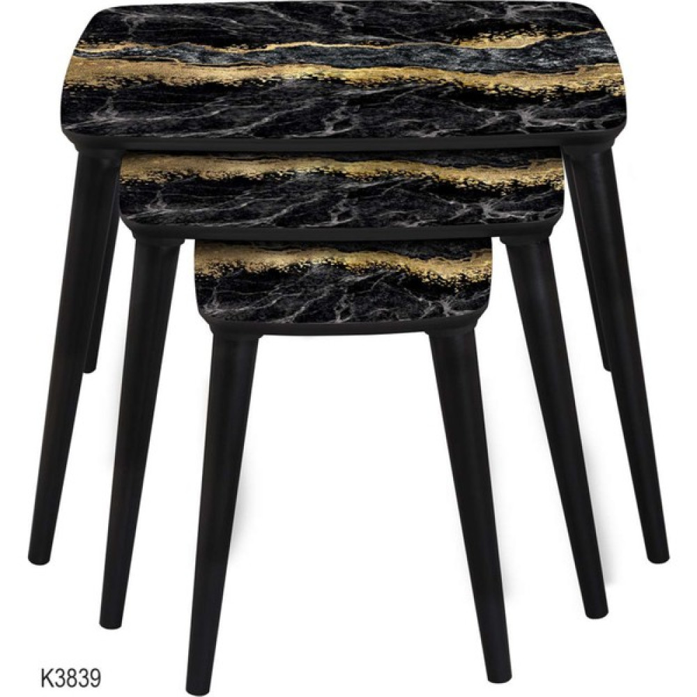 Dab Home 3'lü Dikdörtgen Zigon Sehpa - Modern Tasarım Zigon Sehpa K3839 Zigon Sehpa Fiyatı