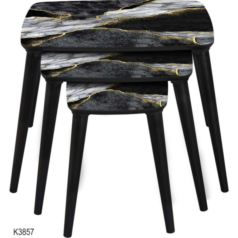 Dab Home 3'lü Dikdörtgen Zigon Sehpa - Modern Tasarım Zigon Sehpa K3857 Zigon Sehpa Fiyatı