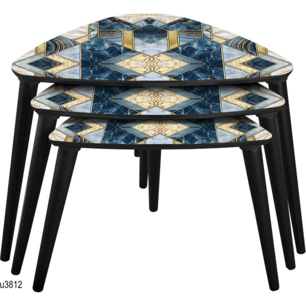 Dab Home 3'lü Üçgen Zigon Sehpa - Modern Tasarım Zigon Sehpa U3812 Zigon Sehpa Fiyatı