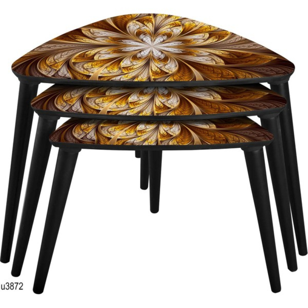 Dab Home 3'lü üçgen zigon sehpa - modern tasarım zigon sehpa u3872 Zigon Sehpa Fiyatı