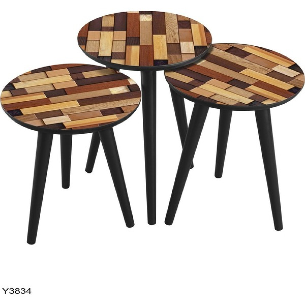 Dab Home 3'lü Zigon Sehpa - Modern Tasarım Zigon Sehpa Y3834 Zigon Sehpa Fiyatı