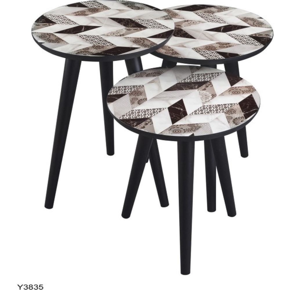 Dab Home 3'lü Zigon Sehpa - Modern Tasarım Zigon Sehpa Y3835 Zigon Sehpa Fiyatı