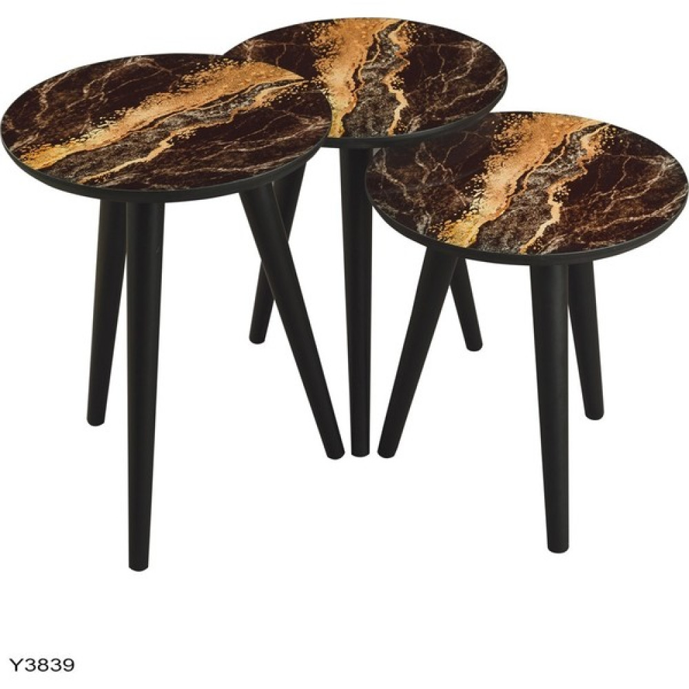 Dab Home 3'lü Zigon Sehpa - Modern Tasarım Zigon Sehpa Y3839 Zigon Sehpa Fiyatı