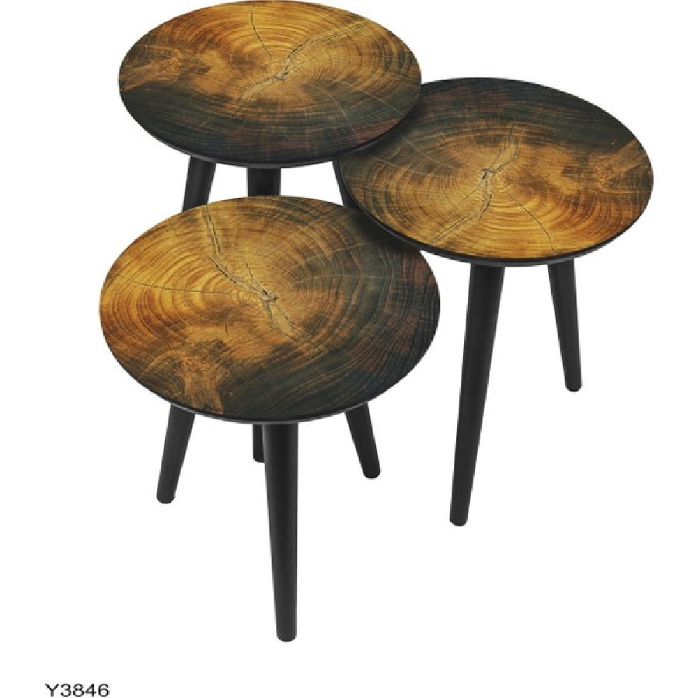 Dab Home 3'lü Zigon Sehpa - Modern Tasarım Zigon Sehpa Y3846 Zigon Sehpa Fiyatı