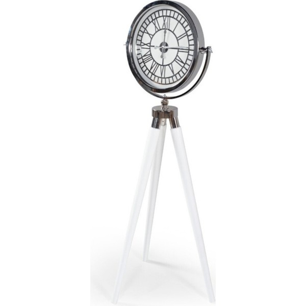 Dab Home Tripod Ayaklı Saat Krom Kaplama - Ev Ofis Dekorasyonu - Modern Tasarım Saat Dekoratif Saat Fiyatı