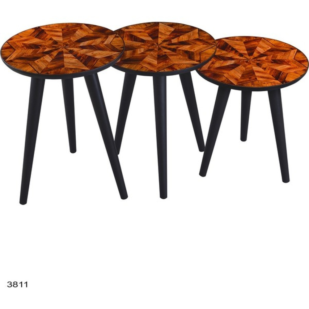 Dab Lighting 3'lü Zigon Sehpa - Modern Tasarım Zigon Sehpa 3811 Zigon Sehpa Fiyatı