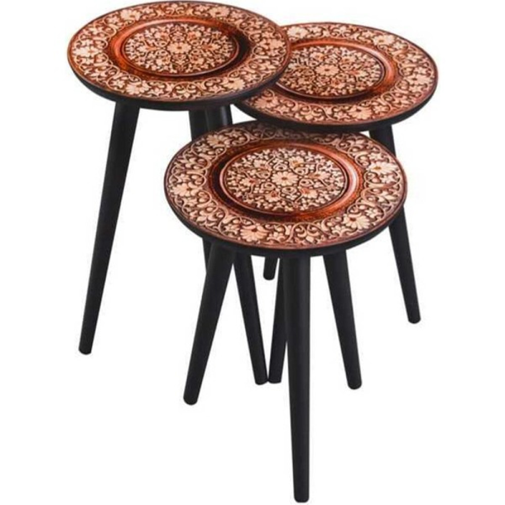 Dab Lighting 3'lü Zigon Sehpa - Modern Tasarım Zigon Y3802 Zigon Sehpa Fiyatı