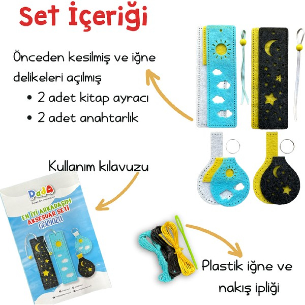 Dada Dadaboxes En Iyi Arkadaşım (Bff) Aksesuar Seti - Gökyüzü / Eğitici Oyun & Hobi Dikiş Setleri A3-001 - Açık Pembe Eğitici Oyuncak Fiyatı