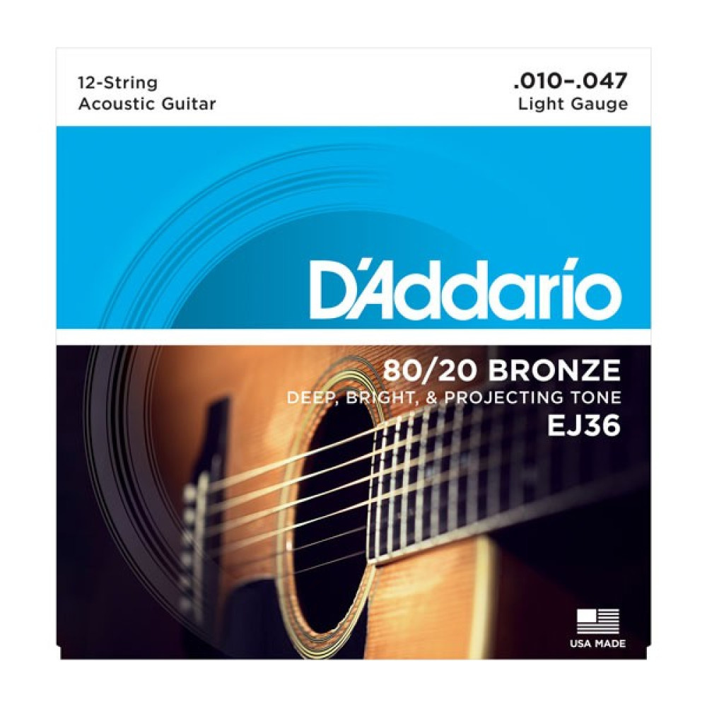 D'Addario EJ36 Bronze Light Takım Tel 12 Telli Akustik Gitar Teli 010-047 Oto Boyaları Fiyatı