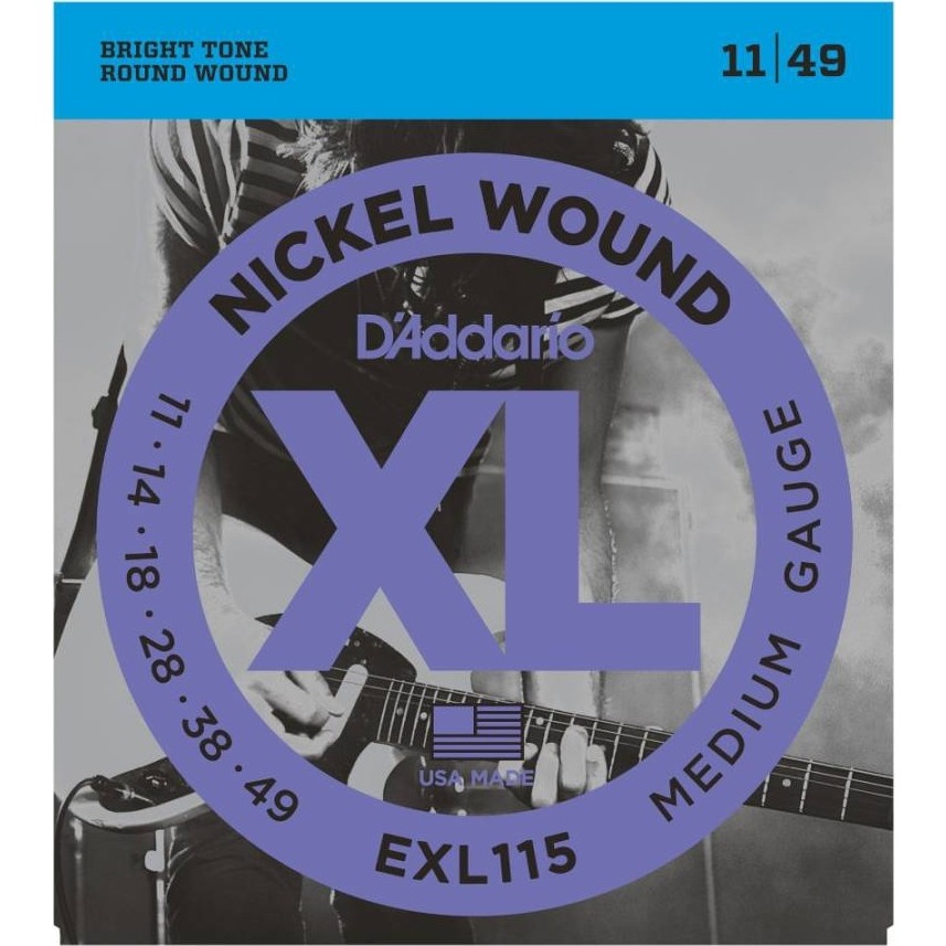 D'Addario EXL115 Blues / Jazz Elektro Gitar Teli (11-49) Klasik Gitarlar Fiyatı