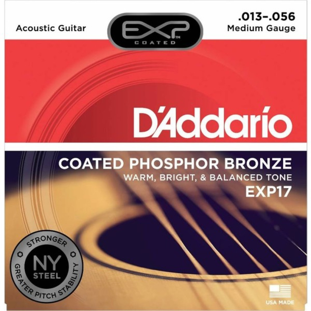 D'Addario EXP17 Coated Phosphor Bronze Akustik Gitar Teli (13-56) Müzik Aleti Aksesuarları Fiyatı