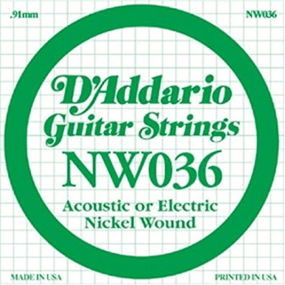 D'Addario NW036 Nickel Wound Elektro Gitar Teli (.036) Oto Boyaları Fiyatı