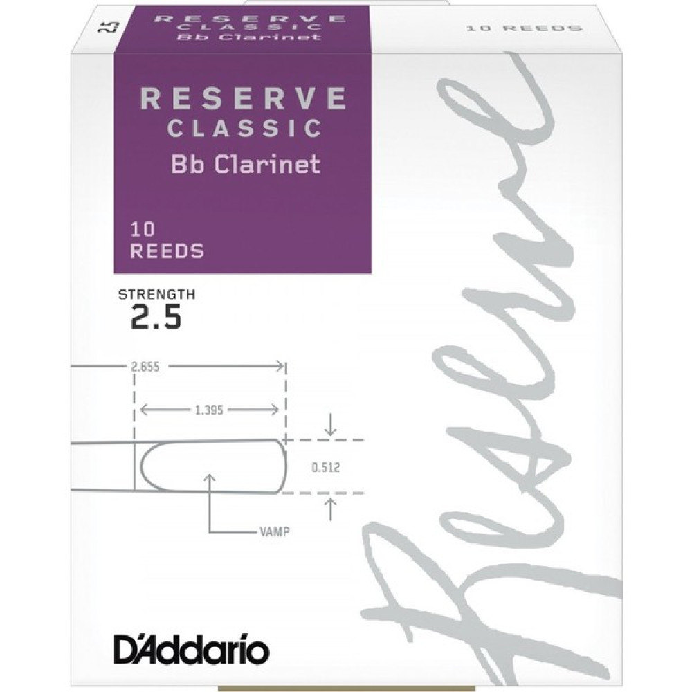 D'addario Woodwinds Reserve Classic DCT1025 Sib Klarnet Kamışı No:2.5 Nefesli Çalgılar Fiyatı