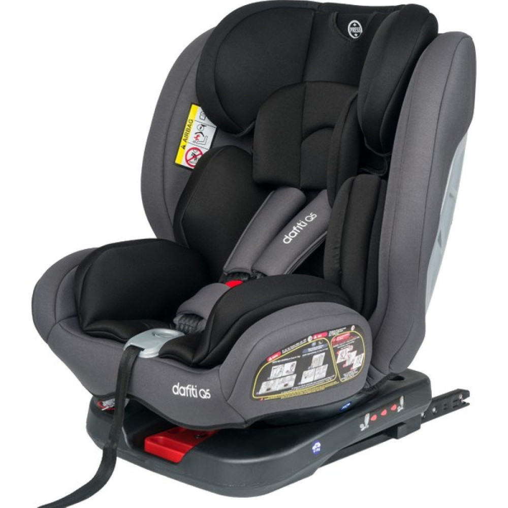 Dafiti Q5 Top Tether 360° Dönebilen 0-36 kg Isofixli Oto Koltuğu - Gri - Siyah Bebek Oto Koltuğu Fiyatı