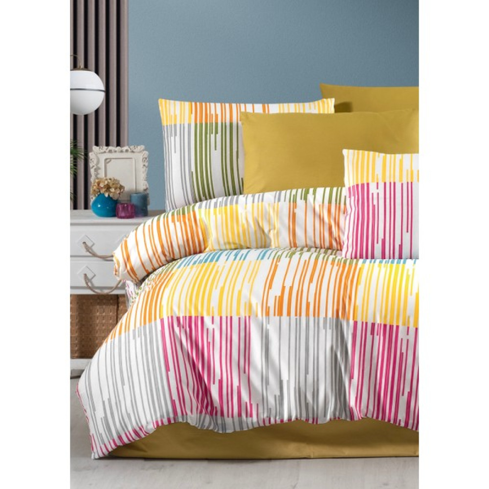 Dafne Çift Kişilik Nevresim Takımı Nora - Renkli - 200 x 220 cm Nevresim Takımı Fiyatı