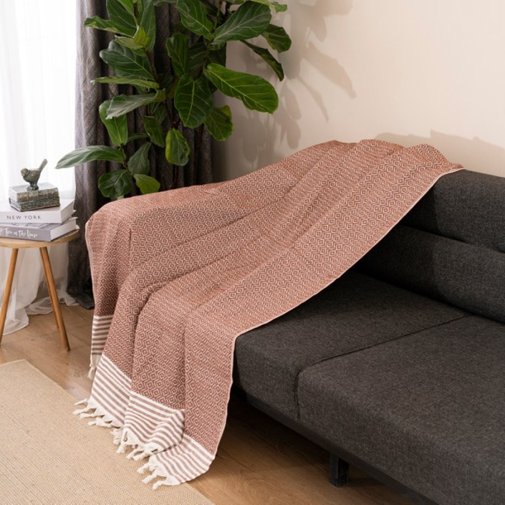 Dafne Moda Naturel Koltuk Örtüsü/şalı Kiremit - 170 x 210 cm Koltuk & Kanepe Örtüsü Fiyatı